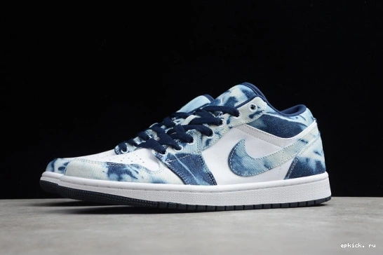 Cheap EP Low 1 CZ8455-100 Washed Denim CZ8455-100 Jordan 0130